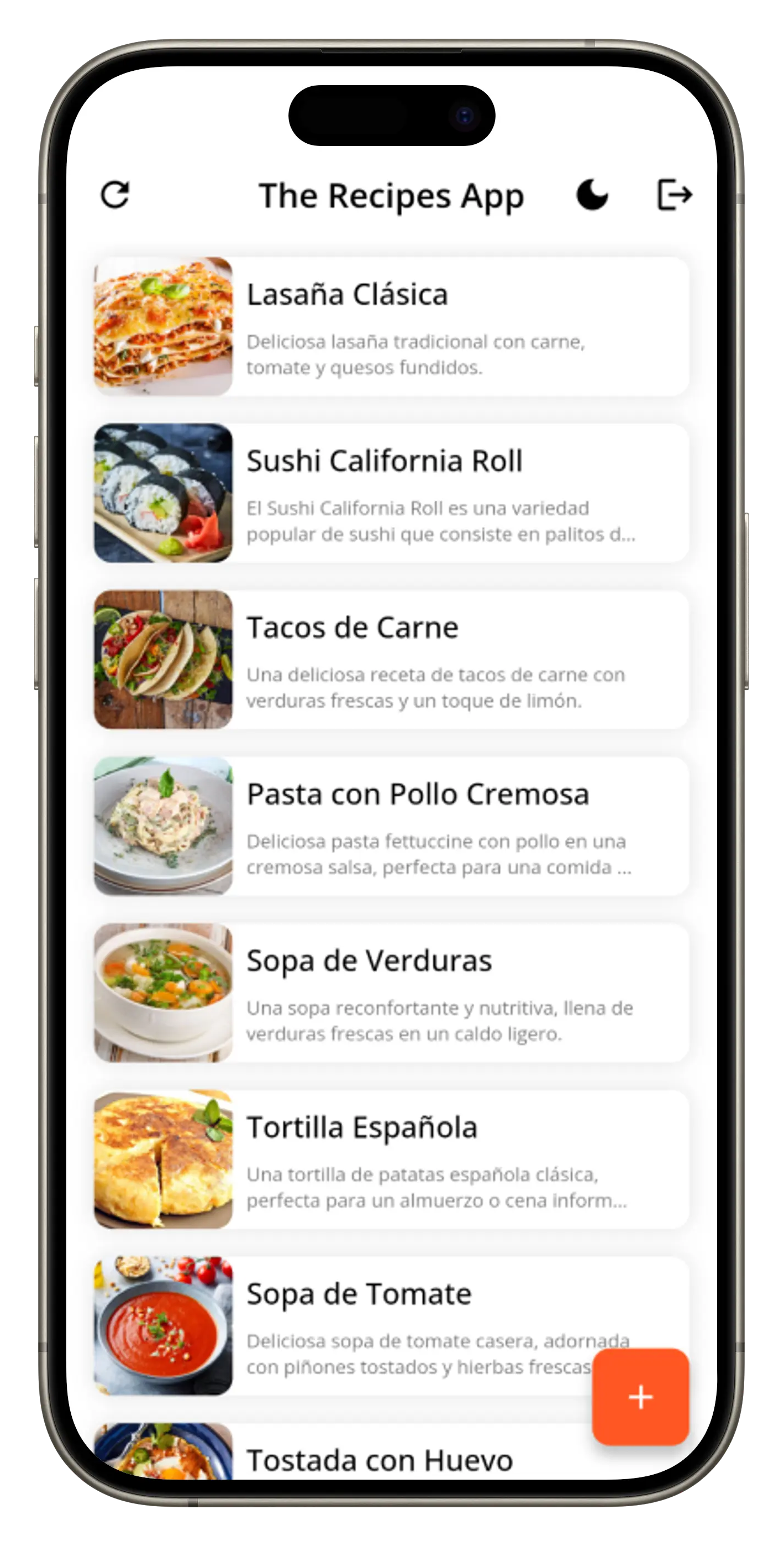 App pantalla inicial